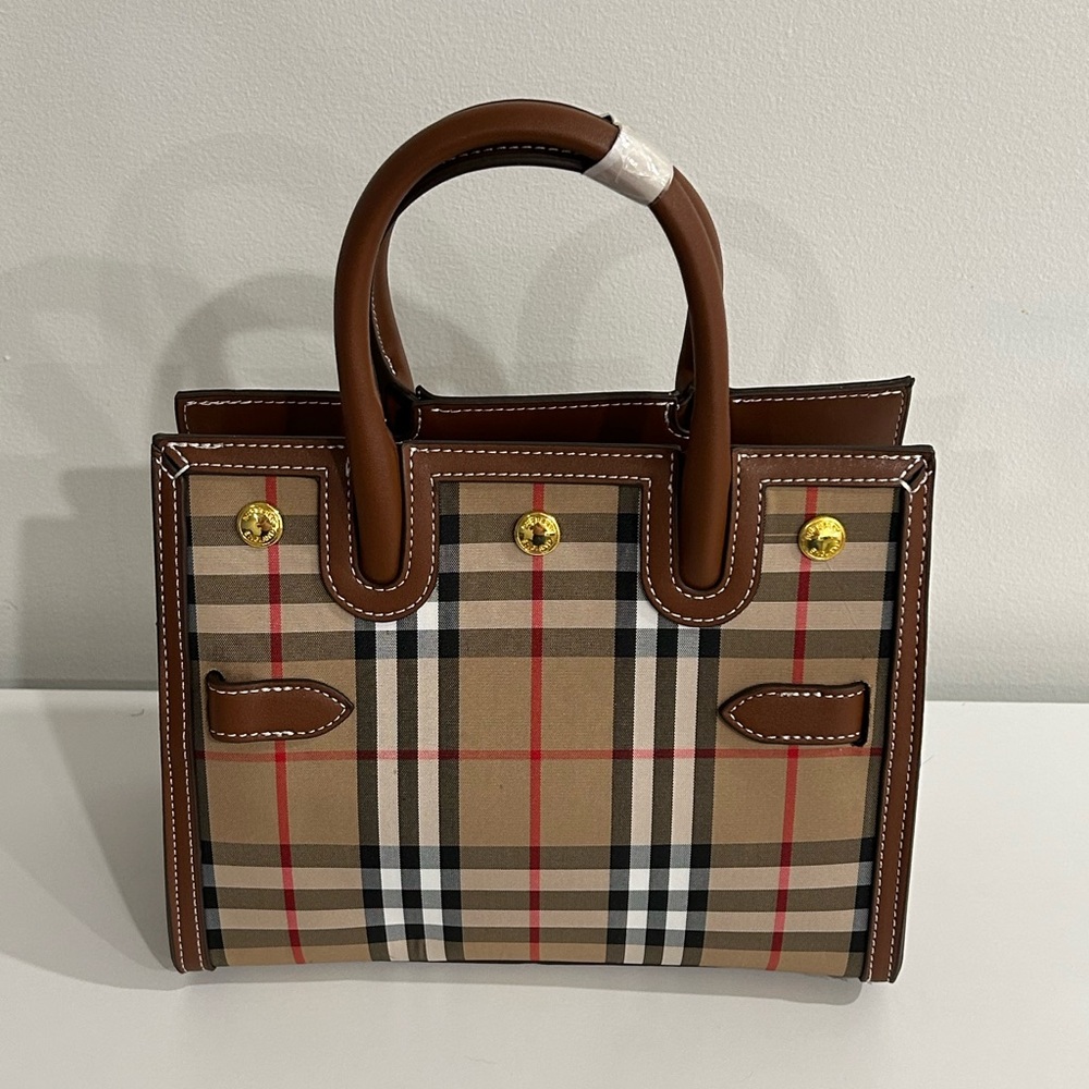 Burberry Classic Brown Plaid Handbag